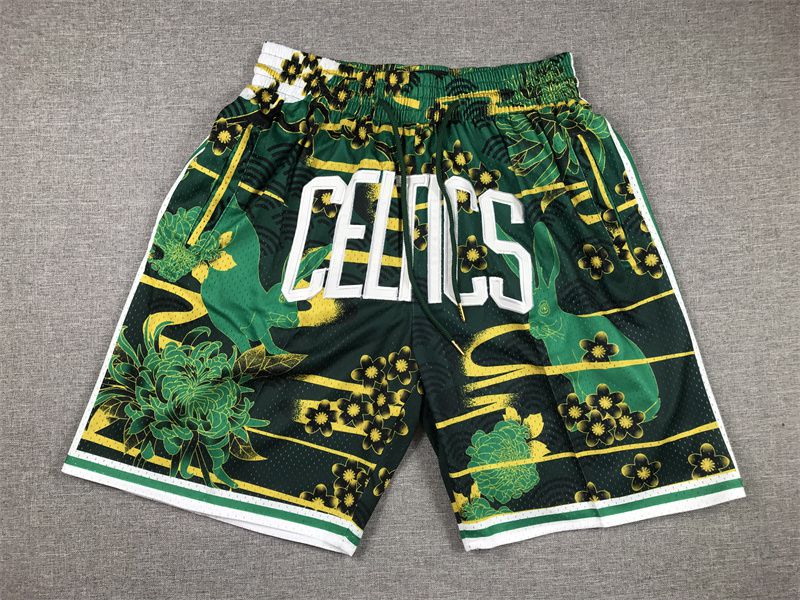 2025 Men NBA Boston Celtics Shorts Green style 4->orlando magic->NBA Jersey